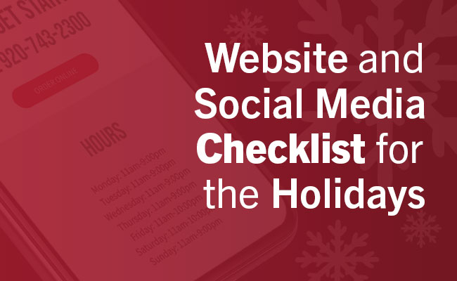 Social Media and Website Checklist for the Holidays