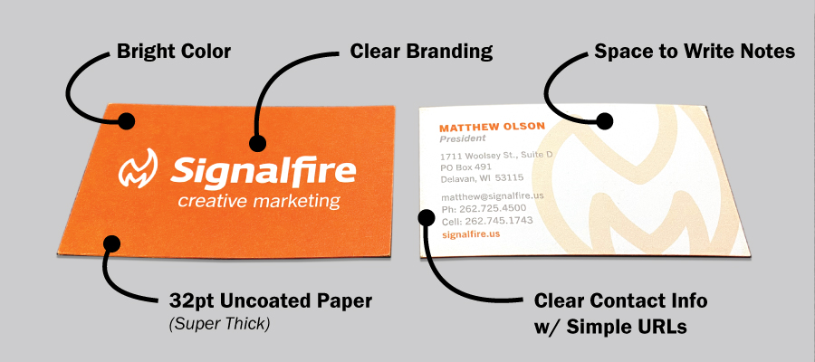 components of a great business card