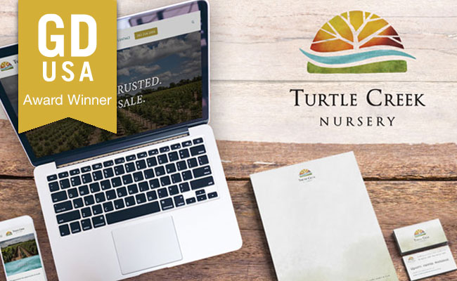 Turtle Creek branding project awarded a Graphic Design United States of America award.